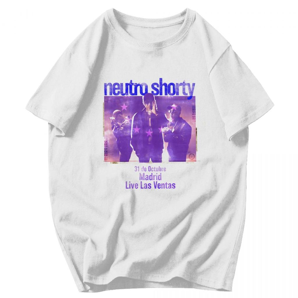 Men T Shirt Rapper Neutro Shorty Album Tour 2025 Merch Vintage Cotton Y2K Graphic Customized Unisex Clothing T Shirts