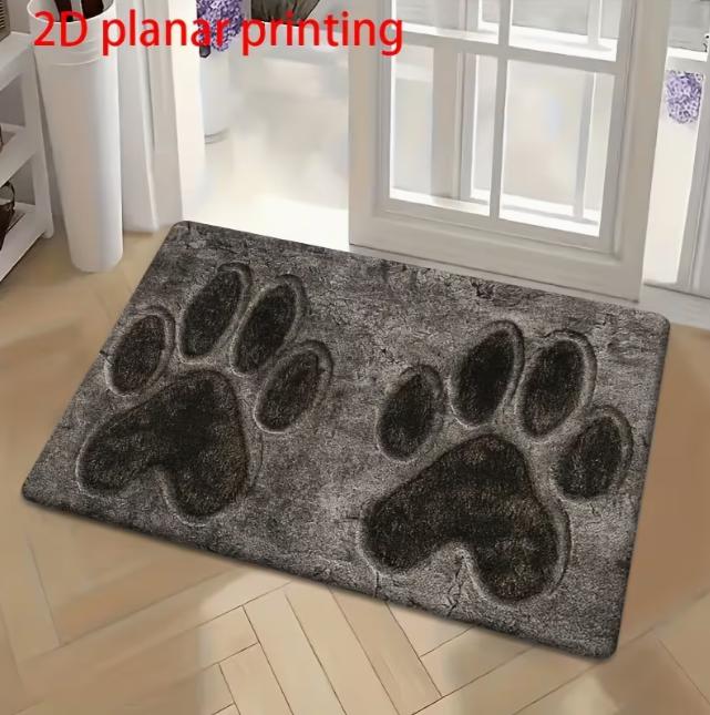 Cute Cartoon Dog Pattern Door Mat with "I Hope You Like Dogs" Text Floor Mat Pet Theme Front Door Kitchen and Holiday Decoration