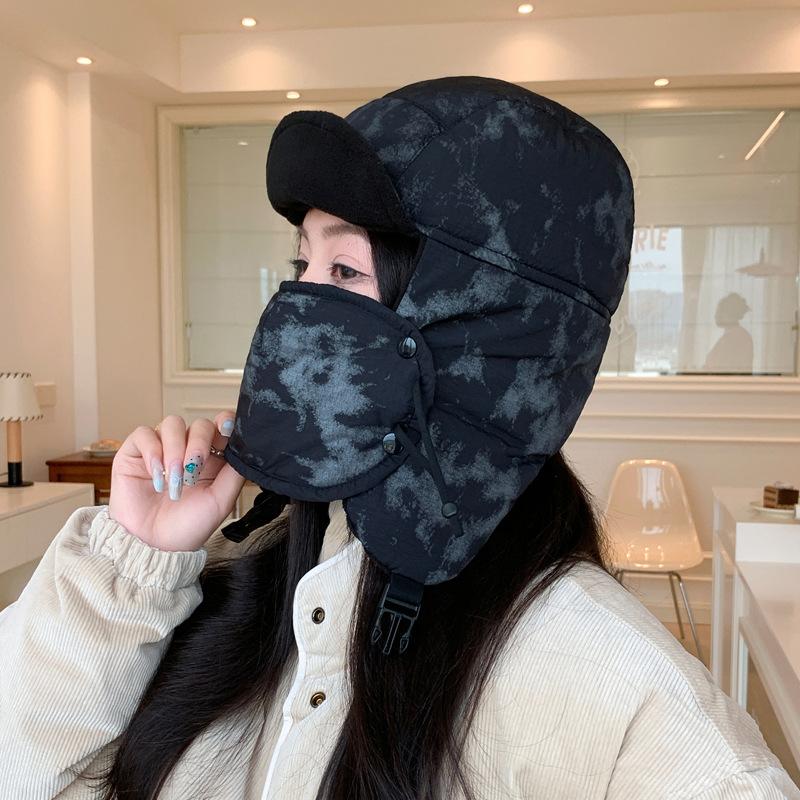 Men And Women Can Wear Lei Feng Hats, Masks Are Integrated, Windproof, Cold-Proof And Warm In Winter, Cycling Outdoor Ski Caps, Northeast Hats