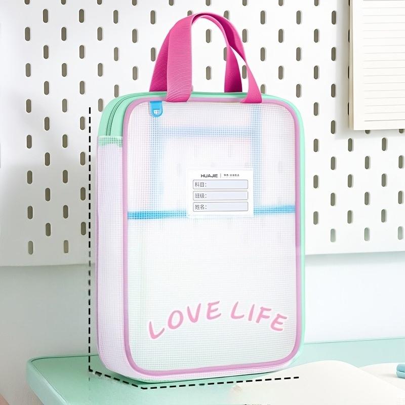 

3-Layer Large Opening Storage Handbag | Colorful Portable Tutoring Bag, Stationery Organizer, EVA Material, Contemporary Style розы красного