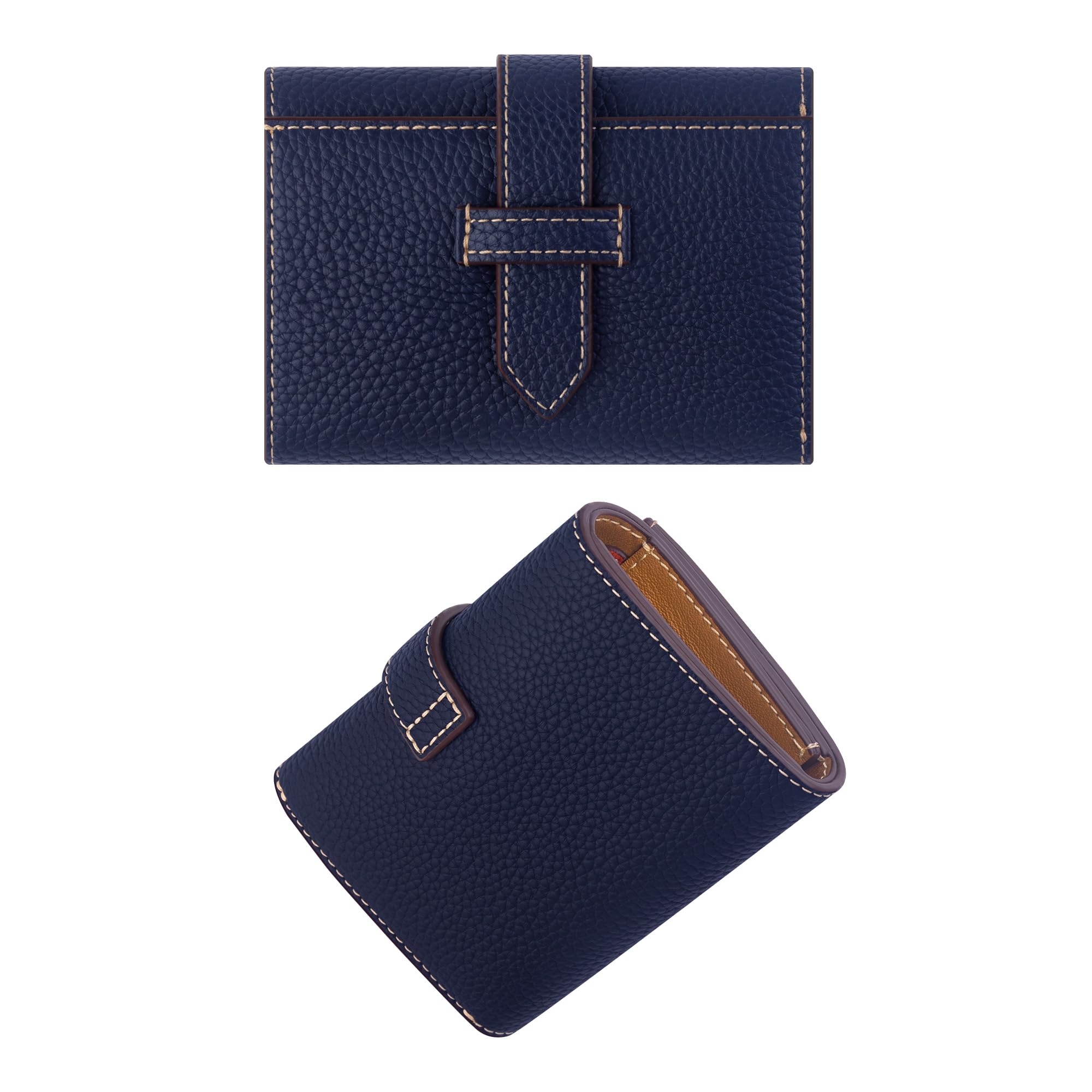 

Кошелек COGURE для мужчин и кошелек из натуральной шагреневой кожи с ремешком, с отделениями для купюр, монет и карт, в подарочной коробке COP3116 Тройной женский, Кожаный, Компактный, Отделение,