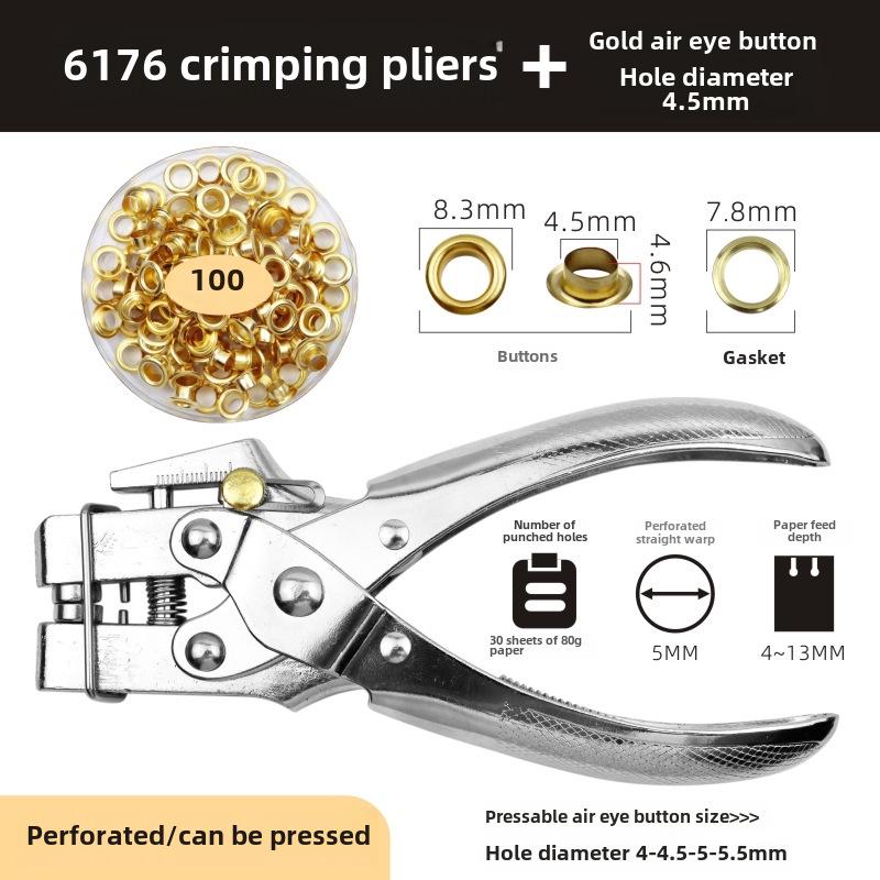 Heavy-Duty Manual Eyelet Punching Tool for DIY Projects.