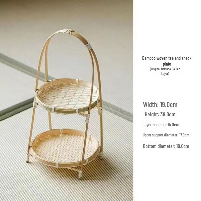 Handmade Bamboo Weaving Tray: Round, No Holes, Ideal for Drying and Storage of Vegetables and More