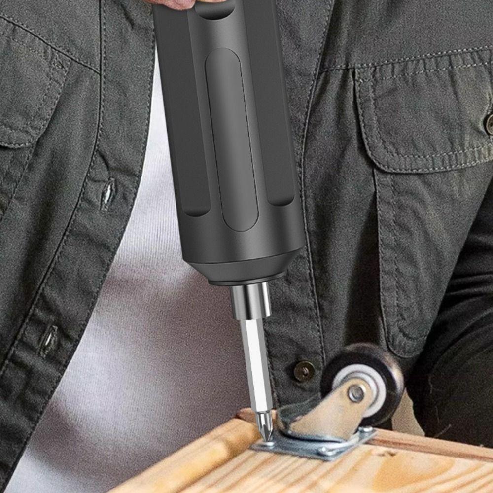 Lithium Battery Cordless Electric Screwdriver USB Rechargeable Power Drill Home Repair Tools