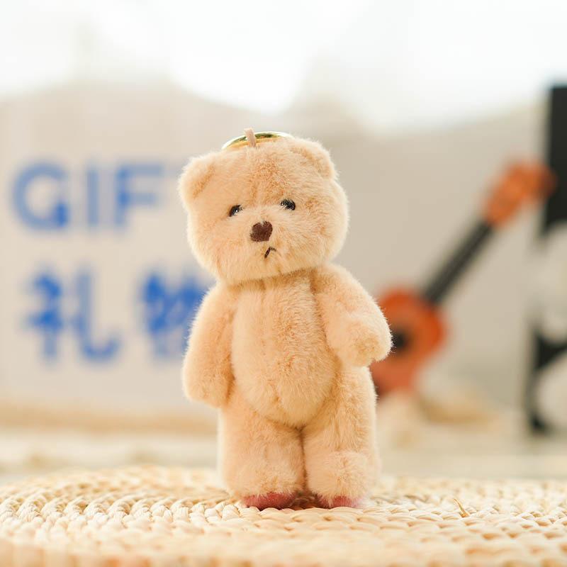 Plüsch-Pandabären-Schlüsselanhänger mit weichem Kurzflor für Kinder und Sammler