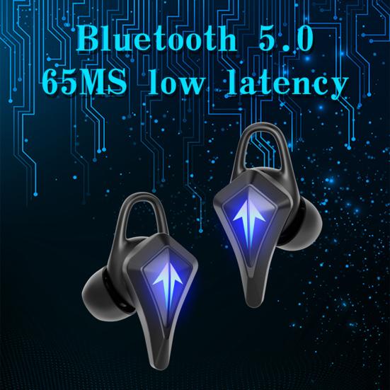 K9 Bluetooth-compatible Earphone Noise Reduction Mega Bass Low Latency True Wireless Stereo HiFi Gaming Earbud for Playing Games