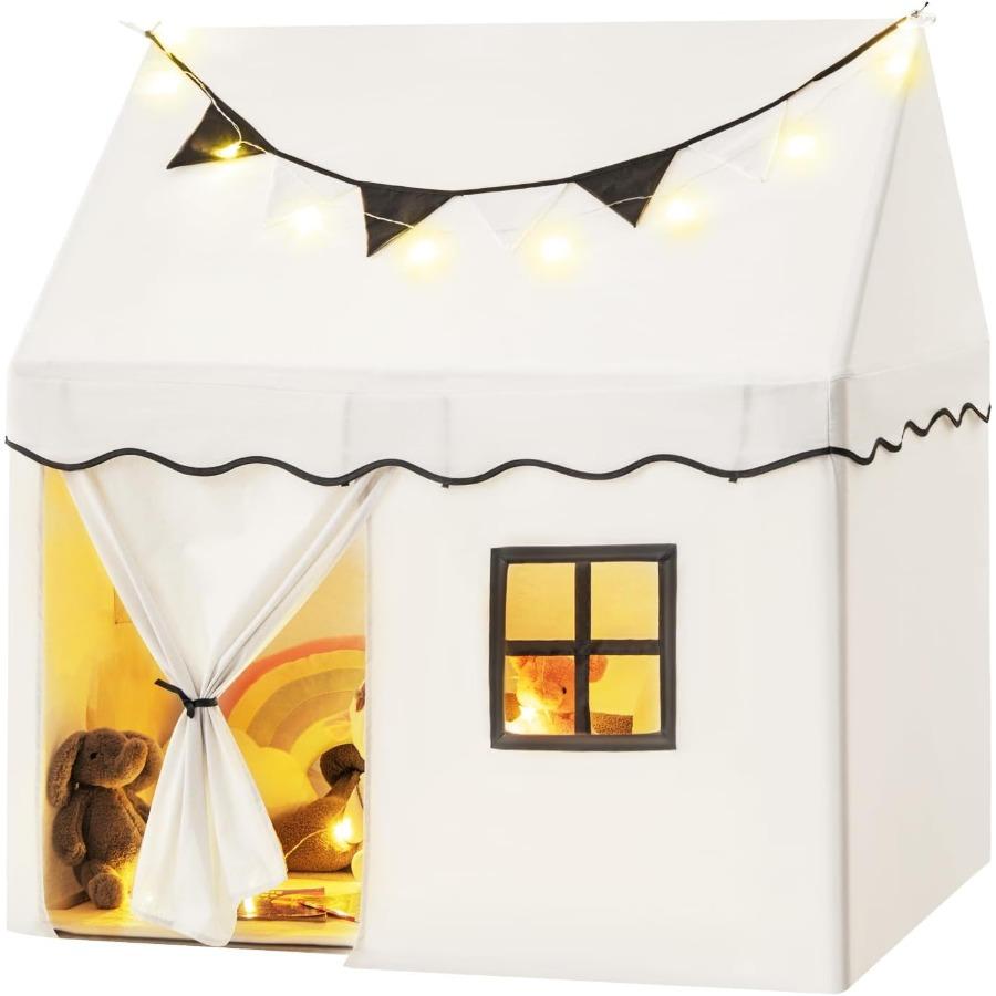 

Kids Play Tent with Washable Mat Star Light Windows Anti-Trip Large Playhouse Indoor Outdoor Princess Castle Toy for Boys Girls United States