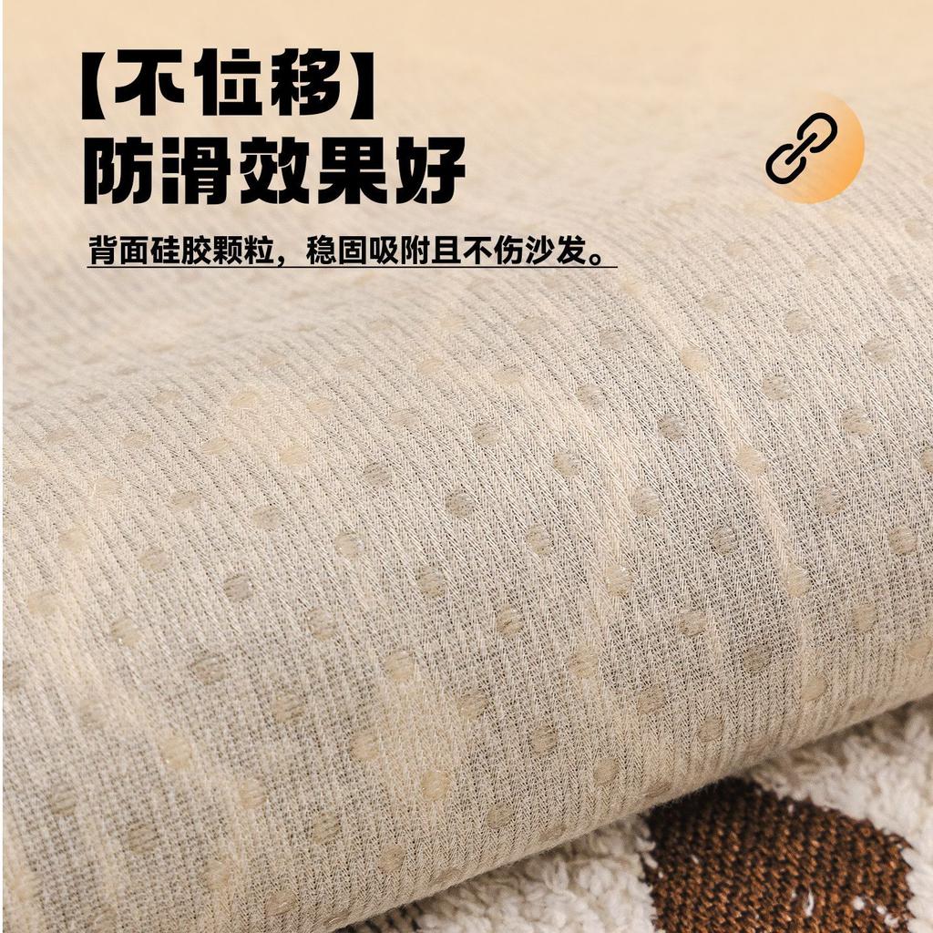 Half Velvet Thickened Sofa Cover Winter New Plush Fixed Non-Slip Cushion One-Piece Sofa Cover Durable Cat-Scratch Resistant