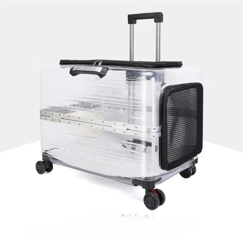 Large Capacity Dog Bag Transparent Portable Dog Backpack Multi Porous Design Suitcase for Dogs Accommodate 10KG Pet Products
