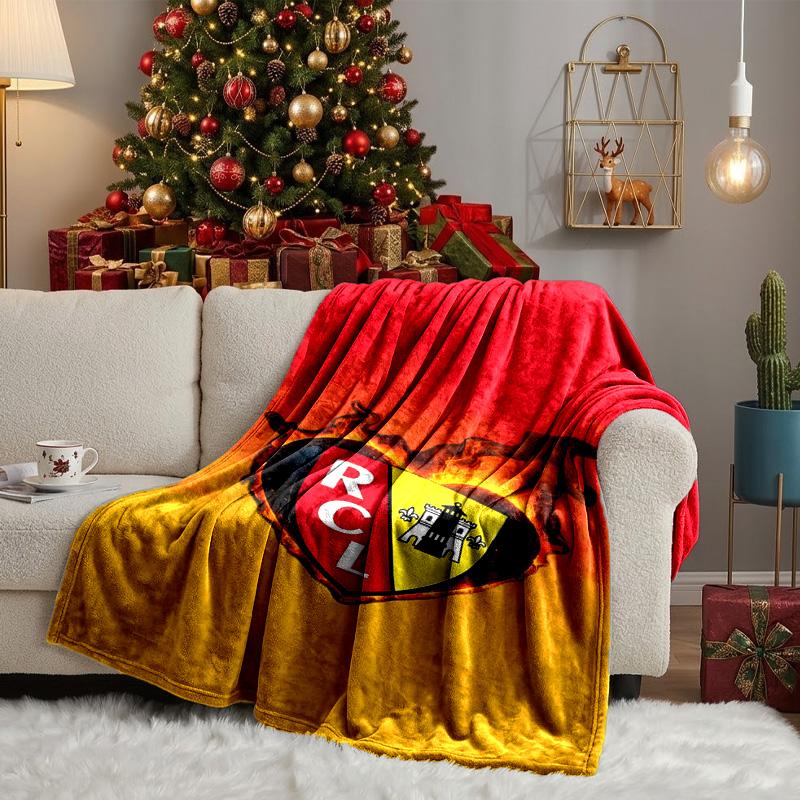 Flaming Heart RCL Crest Blanket Lightweight Ideal Bedding Blanket Perfect for Travel, Camping, Living Rooms, Offices, Sofas, Fan Christmas gift