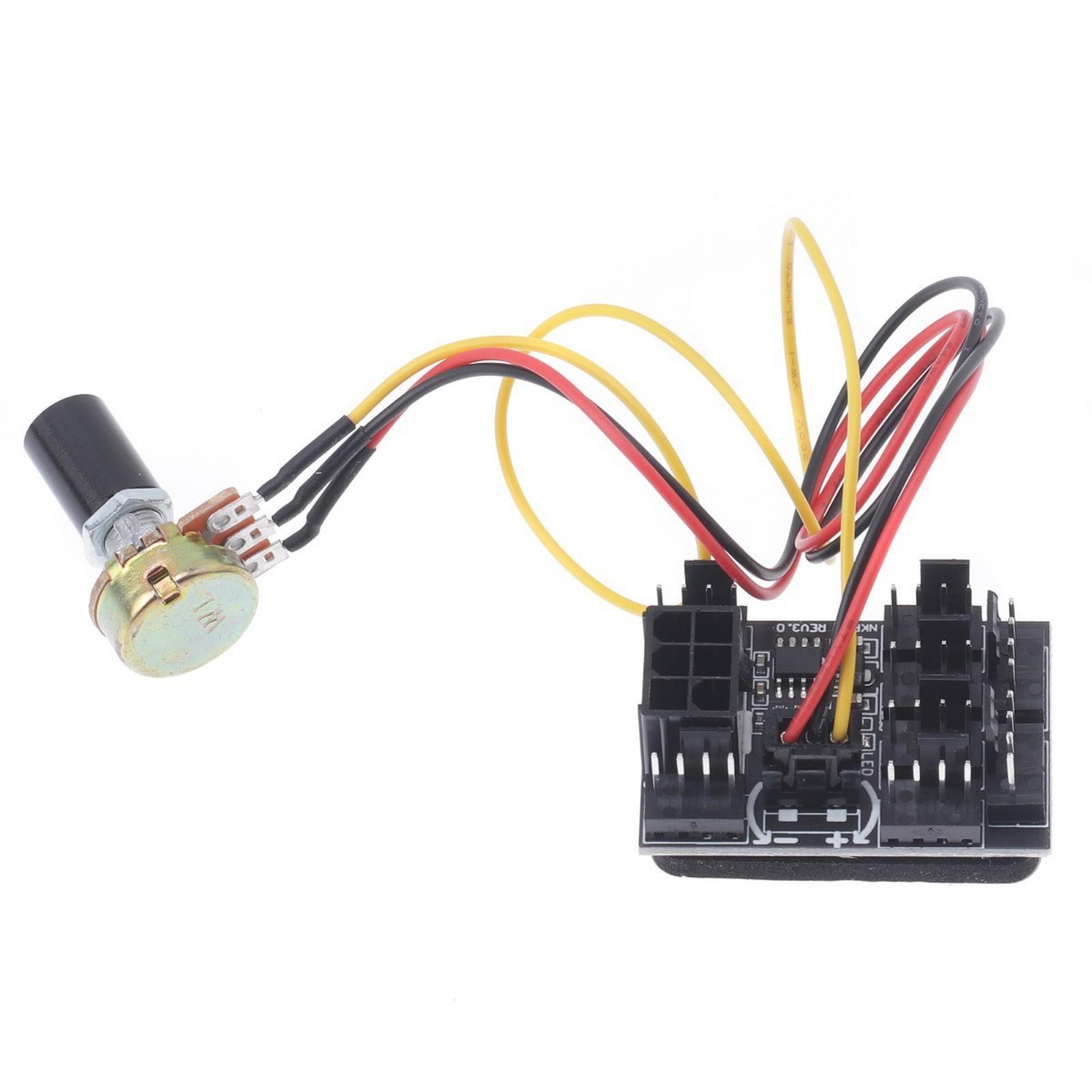 

3-контактный 4-контактный адаптер для вентилятора PWM Хаб для охлаждающих вентиляторов корпуса ПК Контроллер скорости вентилятора высокой мощности PWM-управление 6-контактный источник питания