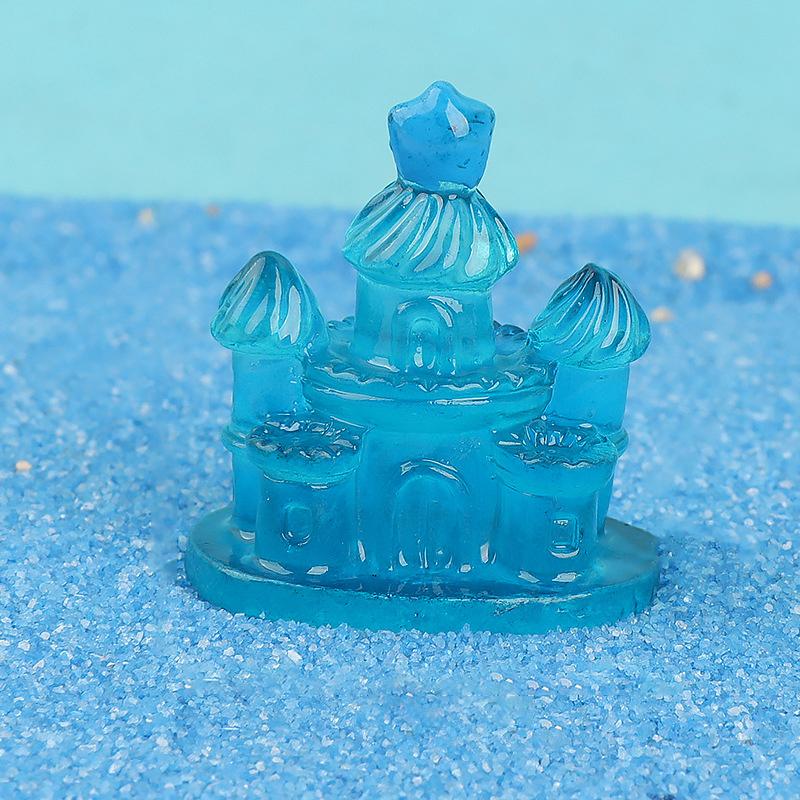 Glow-In-The-Dark Decoration Cartoon Castle Micro Landscape Car Decoration Star Princess Castle Diy Resin Accessories