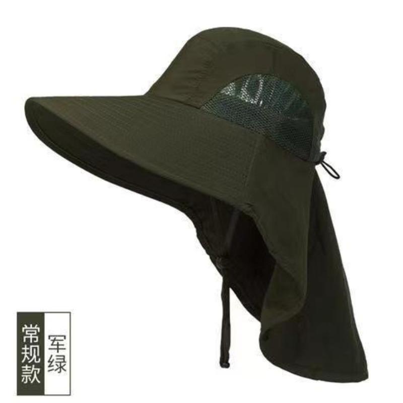 

Sun Hat Sun Protection UV Protection Enlarged Breathable Mesh Hat Foldable for Men and Women Fishing Camping Hiking Beach Hat зелений