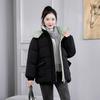 Sports style winter new fashion simple stand-up collar down cotton clothes small short thickened bread clothes