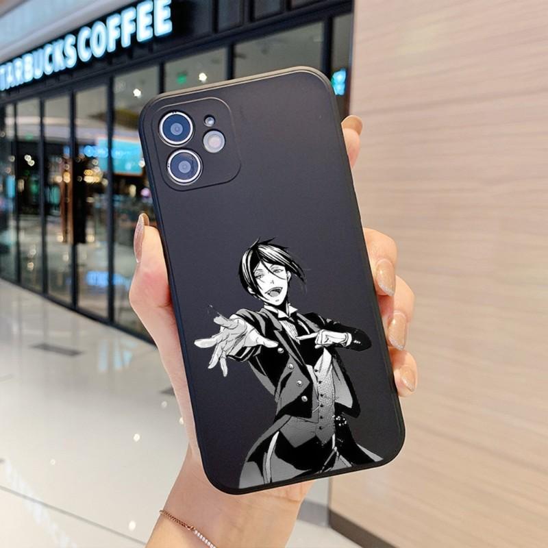 Butlers Ciel Phantomh Phone Case For IPhone 14 11 12 13 Pro Max X XR XSMax 6 6S 7 8 Plus SE 2022 Soft Square Color Phone Cover