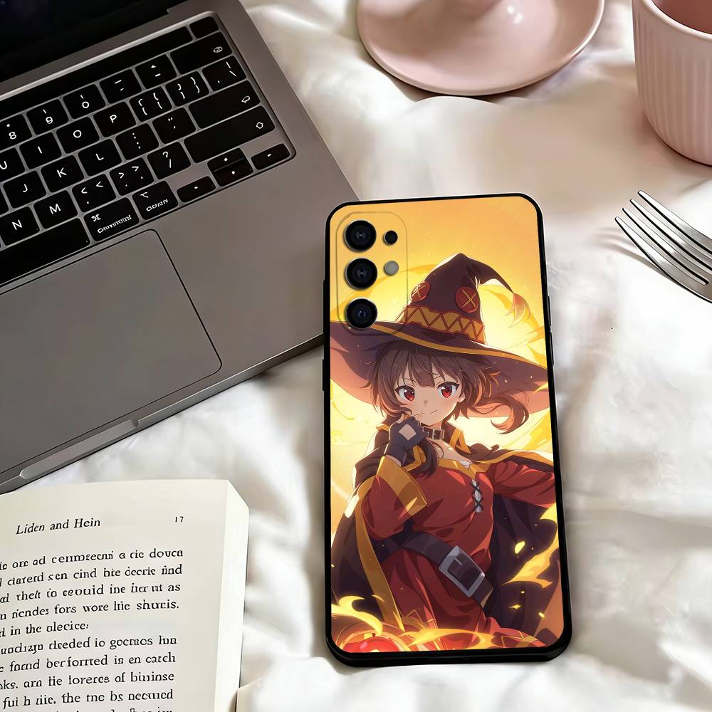 Megumin-n Anime KonoSubaS-S Phone Case Black Silicone Soft For Samsung S25,S24,S21,S22,S23,S30,Ultra,S20,Plus,Fe,Lite