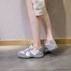 Leather thick-soled leather women's new splicing casual little white shoes women's soft-soled non-slip women