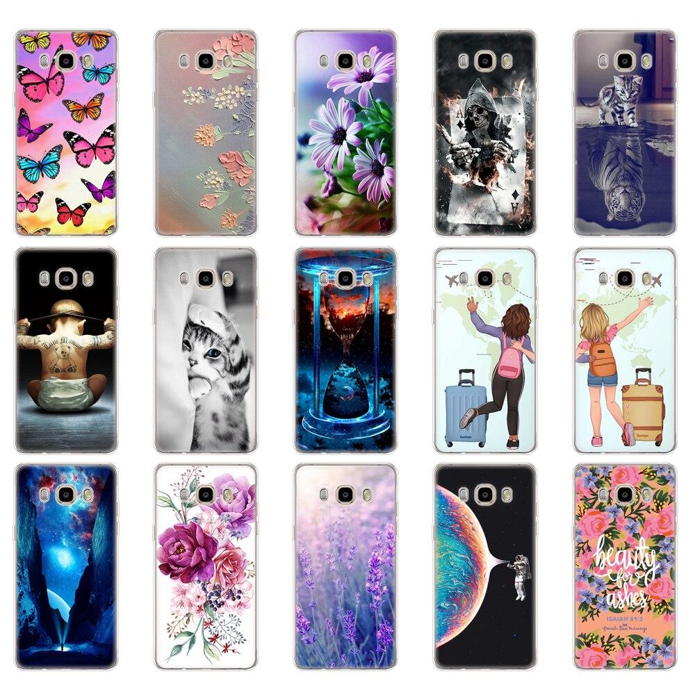 Case FOR Samsung Galaxy J7 J5 2016 Case J710 510F Cover FOR Samsung J7 J5 2016 Case Shell Winter Snow Christmas
