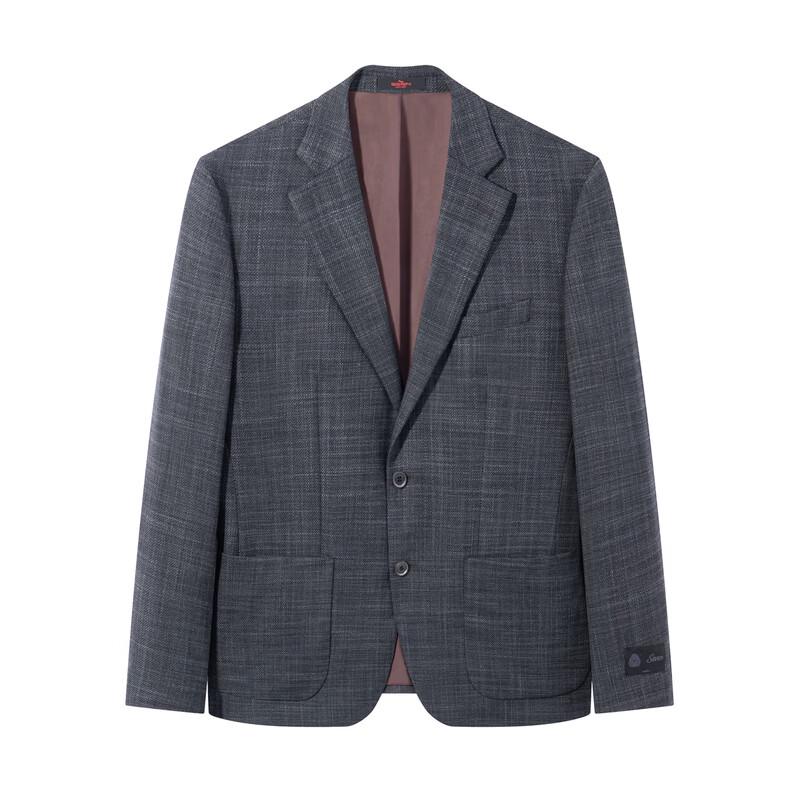 Seven Men's Pure Wool Textured Jacquard Business Blazer