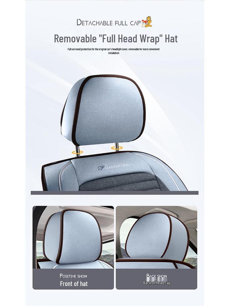 Citroen Car Seat Cushion - Versailles, C5, Elysee, Fukang, C4, Sega, C3-XR - Linen Seat Cover