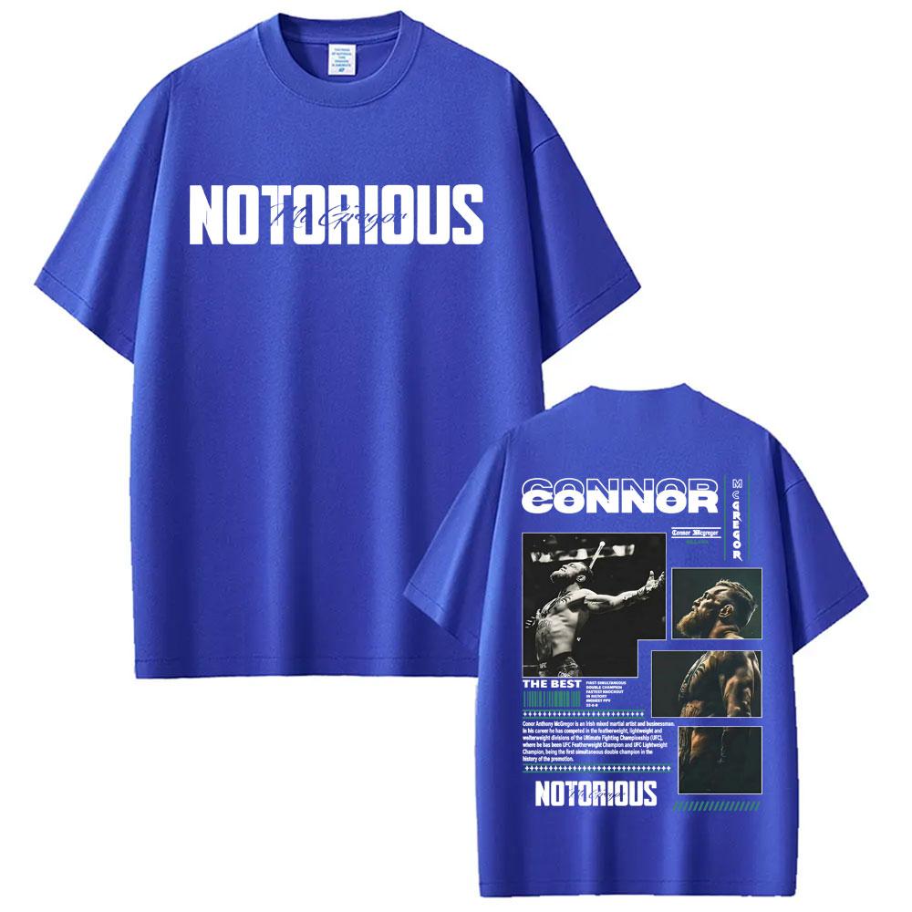 Maglietta Grafica Limitata Connor Mcgregor The Notorious Unisex Moda Donna Retro Classico T-shirt Casual Cotone Oversize T-shirt