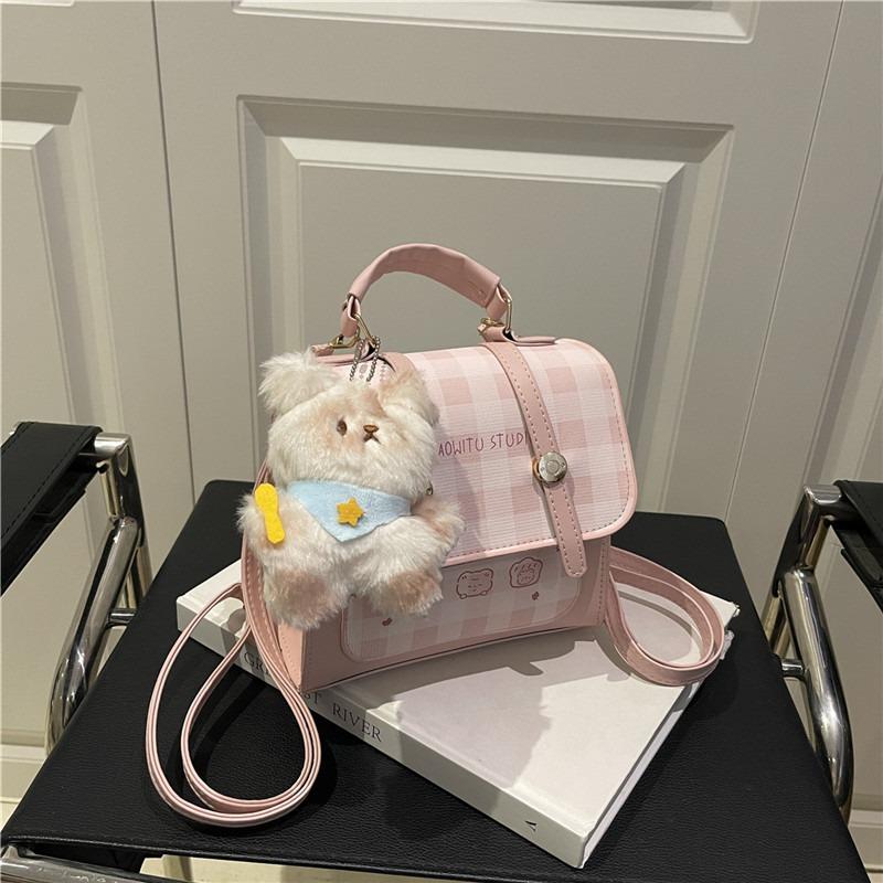 Retro plaid fashion student bag new trendy casual backpack about posture texture crossbody bag