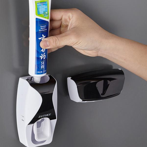 Tooth Brush Holder Automatic Toothpaste Dispenser Holder Toothbrush Wall Mount Rack Bathroom Tools Set