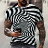 Fashion Men's T-Shirts 3d Vortex Printed Men's Clothing Street Designer Short Sleeved Loose Oversized Tshirts Daily Casual Tops