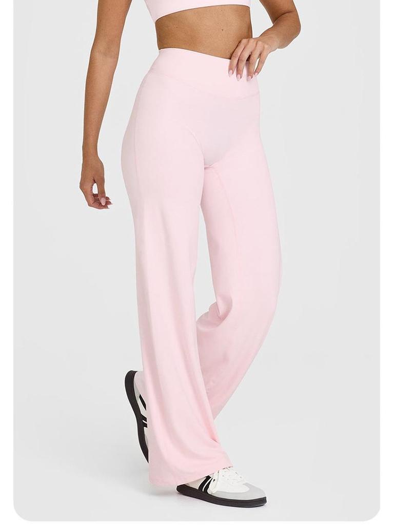 High Waist Straight Leg Yoga Pants - Women's Slimming, Breathable, Hip-Lifting, No Lines, Sports Fitness Pants