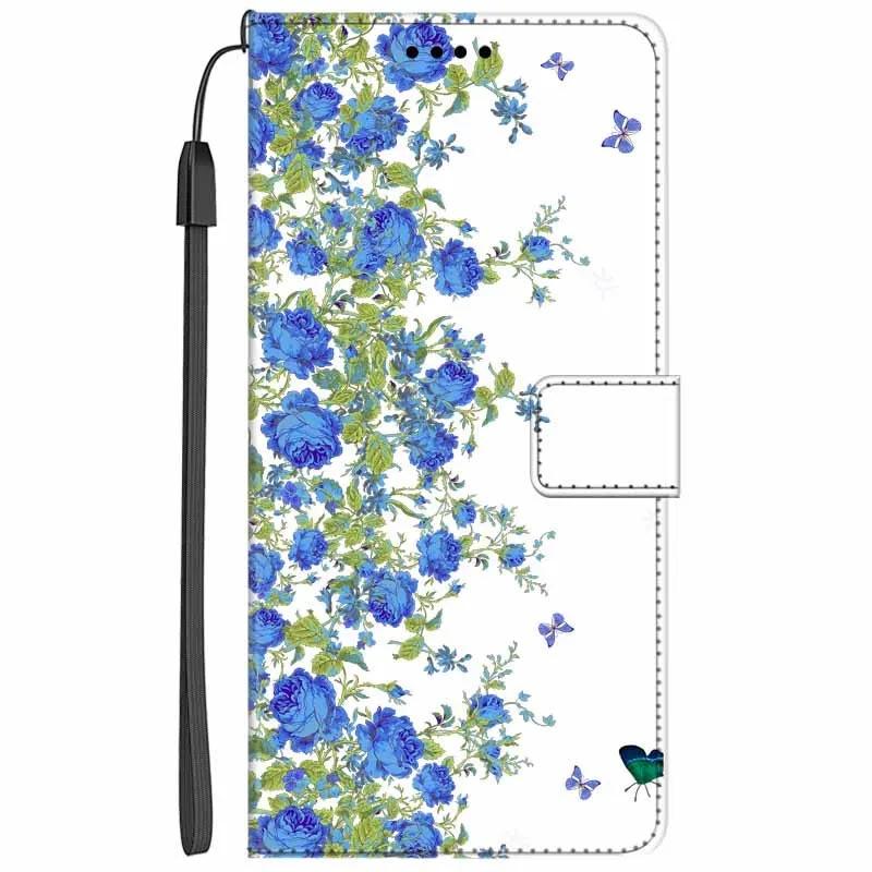 Pro TCL 60 SE 605 60R 60 NxtPaper 60SE NXTpaper Pouzdro Peněženka Flip Ochranný Kryt Květina Kočka Vlk Telefon Funda Kožené PU Coque