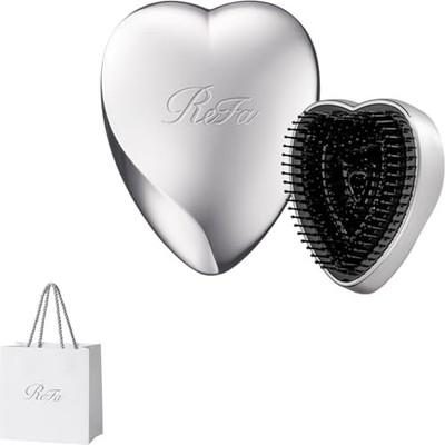 ReFa Heart Brush Mini SILVER Soft Compact Detangler from Japan Portable Hair