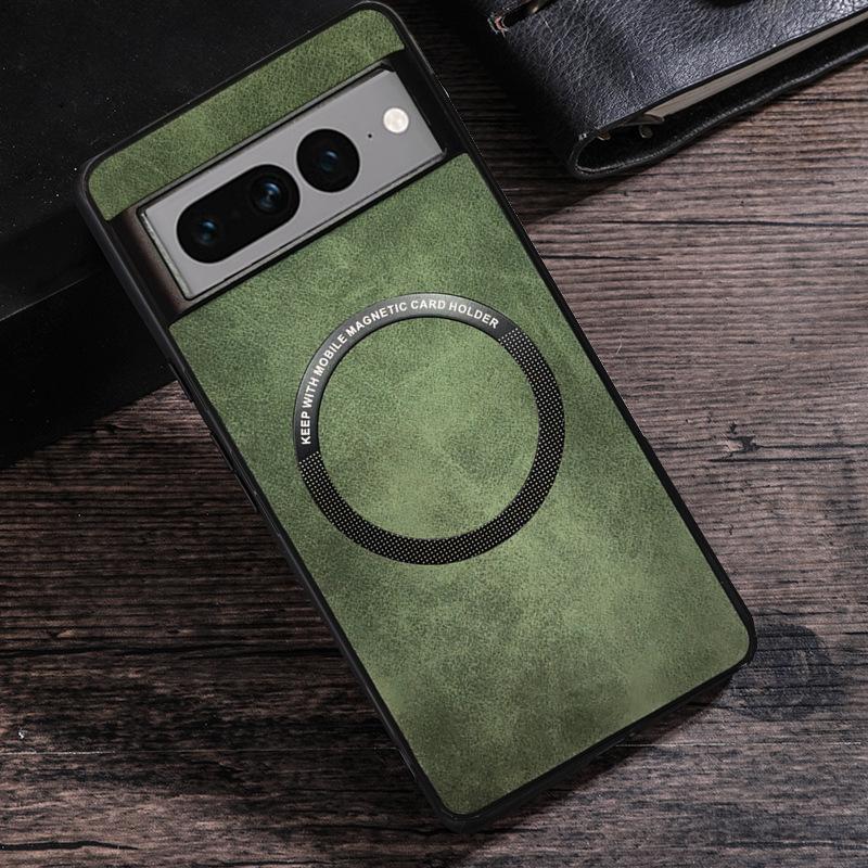 

for Magsafe Magnetic Leather Case for Google Pixel 8 7 Pro 6 XL 6A 7A Matte Wireless Charging Shockproof Business Soft Cover For Pixel 8