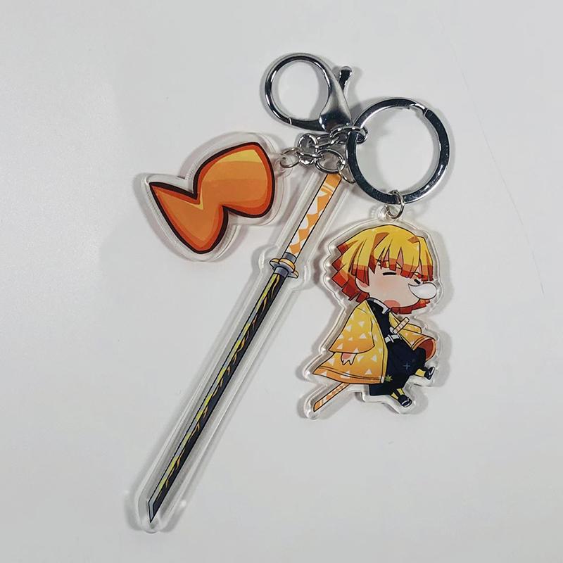 Anime Demon Slayer Kimetsu No Yaiba Keychain Kamado Tanjirou Demon Slayer Keychain Bag Pendant Gift