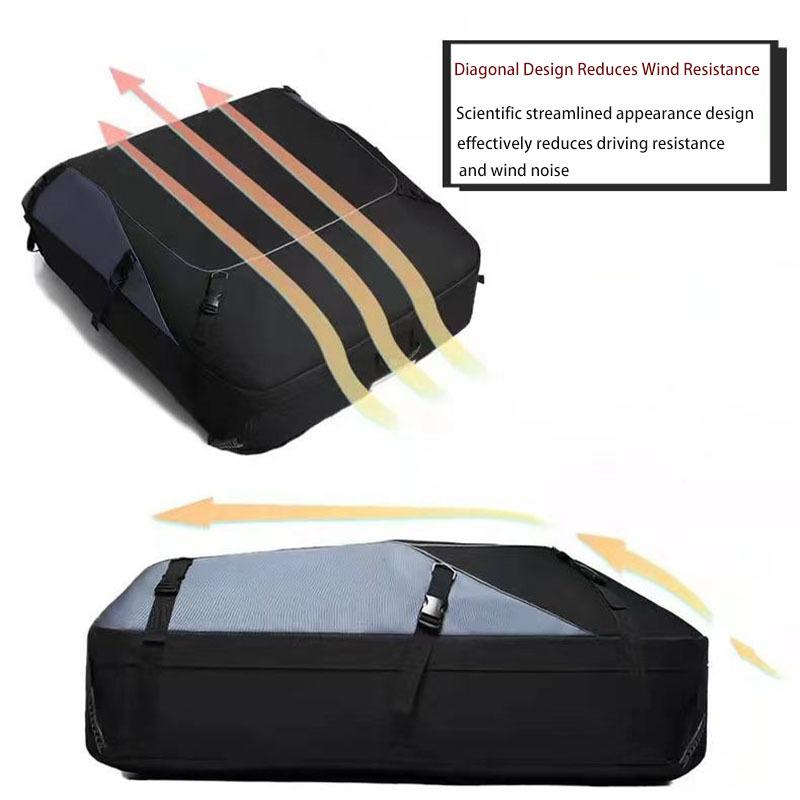 Bolsa de techo para carga de coche, impermeable, para portaequipajes de techo de automóvil, bolsa de almacenamiento, 600D Oxford, para coche, SUV, furgoneta, bolsas de techo plegables