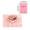 3D Popup Tulips Bouquet Greeting Card Beautiful Greeting Card Birthday Gifts Flowers Cake Postcard For Family Friends Wife Mon