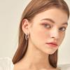 White Hoop Earrings