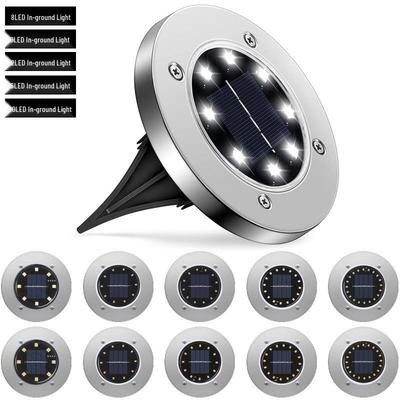 Colorful Solar LED In-ground Stake Lights for Outdoor Lawn and Garden
