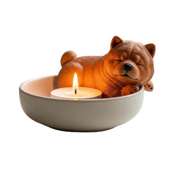 Ručně malovaný svícen pro štěně votivní svícen na čajovou svíčku stojan dekorace obývací pokoj koupelna svícen stolní ozdoba středový prvek