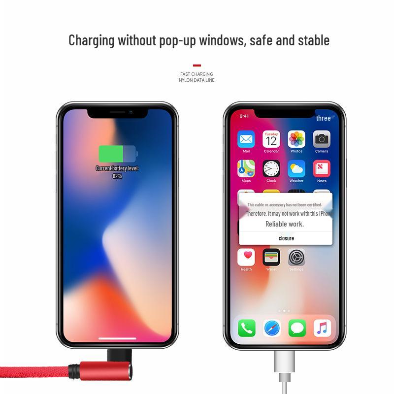 3m Fast-Charging Double Elbow Cable for iPhone 7/8 Plus/6s & iPad Gaming