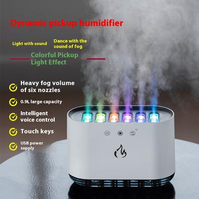 Humidificateur d'aromathérapie au rythme des flammes colorées, diffuseur d'huiles essentielles à changement de 7 couleurs, diffuseur d'aromathérapie d'huiles essentielles d'aromathérapie ultra-silencieux,