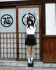 Loaegsyueol Wrap Mini Pleats Skirt_Black