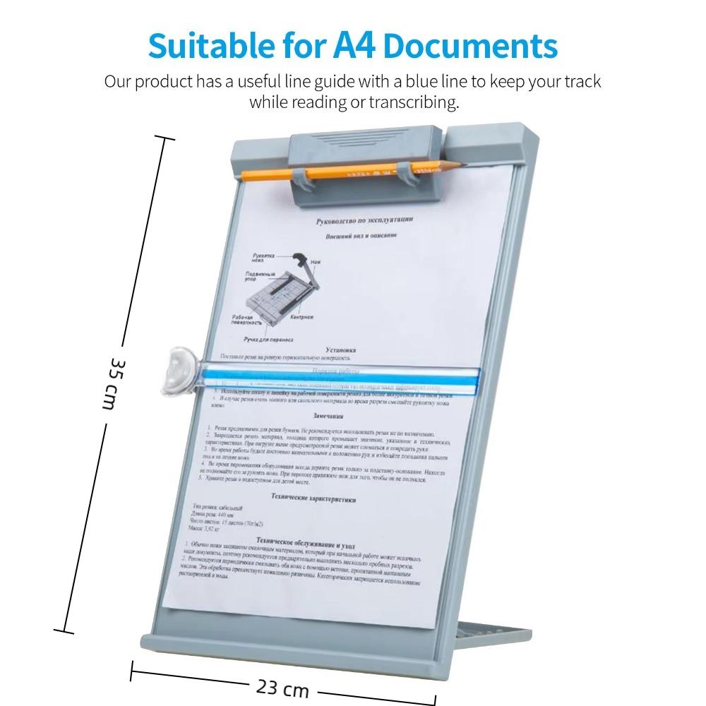 Folding Reading Holder Plastic Reading Stand Desktop Document Holder  For Office/School/Home