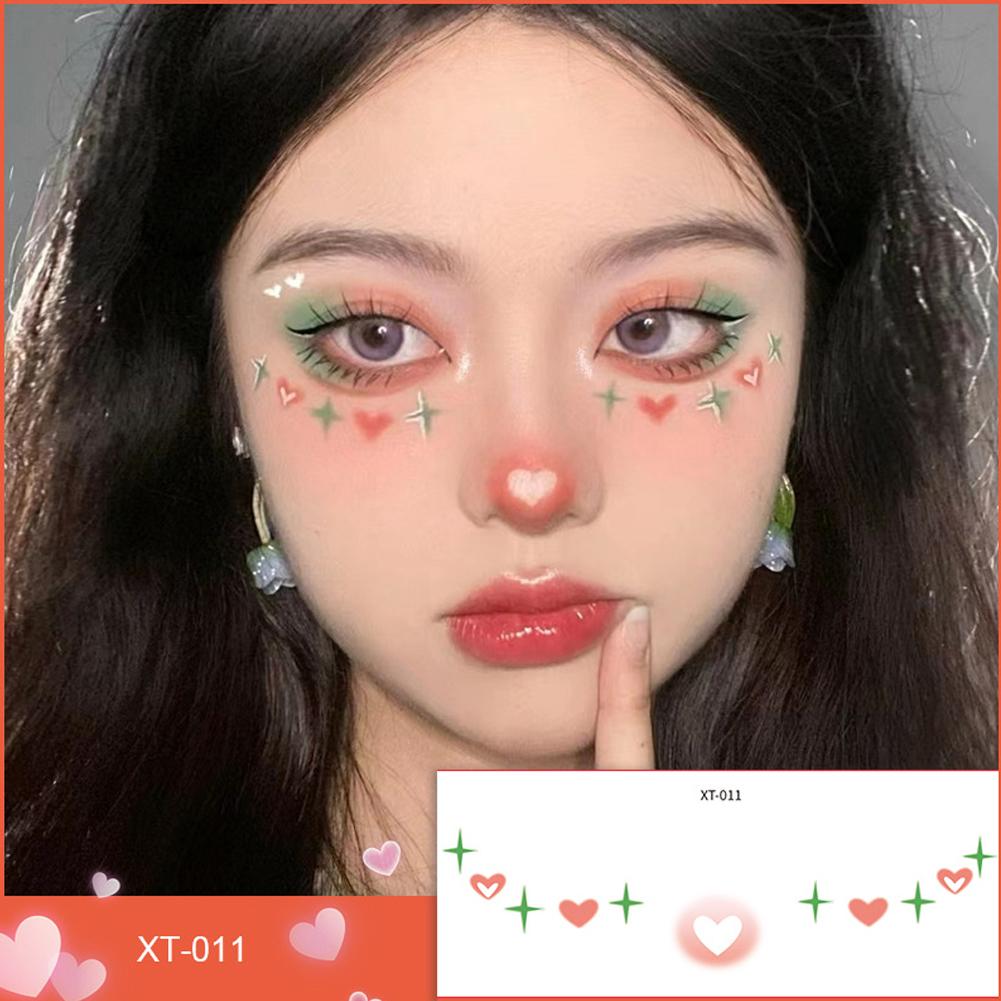 Temporary Blush Tattoo Sticker Songkran Facial Tattoo Tattoo Star Face Tattoo Waterproof Makeup M0X9
