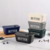 Boîte de conservation pour beurre en plastique PP avec couteau à découper Hermétique Rangement au réfrigérateur