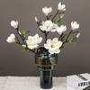 Bouquet di Magnolia Real Touch di Alta Qualità 70cm Per Composizione Floreale 3 Teste PU Fiore Artificiale Matrimonio Casa Soggiorno Decor