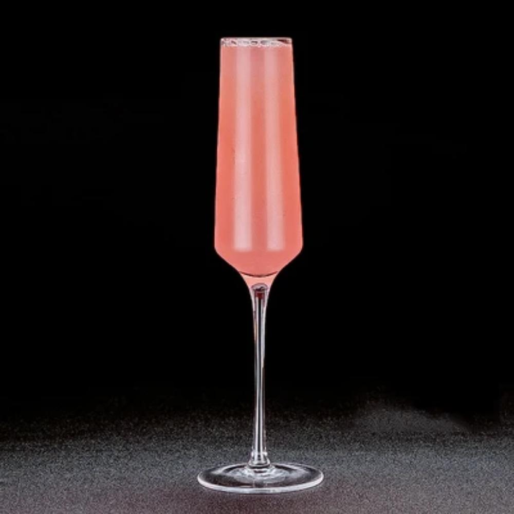 1 PIÈCE Verres Flûtes à Champagne Bordure Or Verres à Cocktail Élégamment Conçus Soufflés à la Main, Sans Plomb, Coupes à Champagne