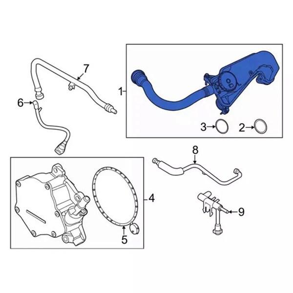 PC3Z-6A785-A: Compatible with 2020-2024 Ford Super Duty Oil Separator Assembly