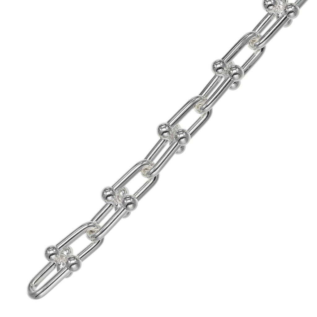 TIFFANY&Co. hardware large link Bracelet Wrist Size6.6" Silver925 62g Women Used
