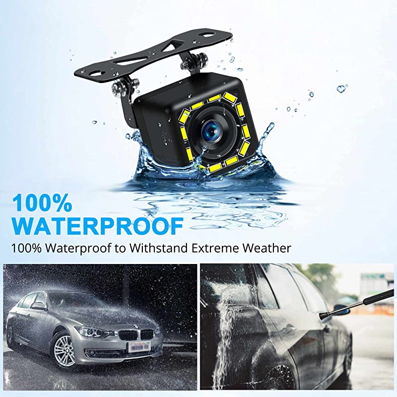 GRANDnavi Car Backup Reverse Camera HD CVBS480P Parking Link Reverse Camera Waterproof Night Version 170 Wide Angle Color Image