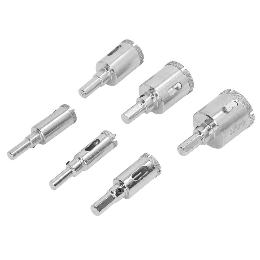 6pcs Portable Carrying Case Diamond Hole Saw Kit Diamond Hole Saw Set  Drilling Marble